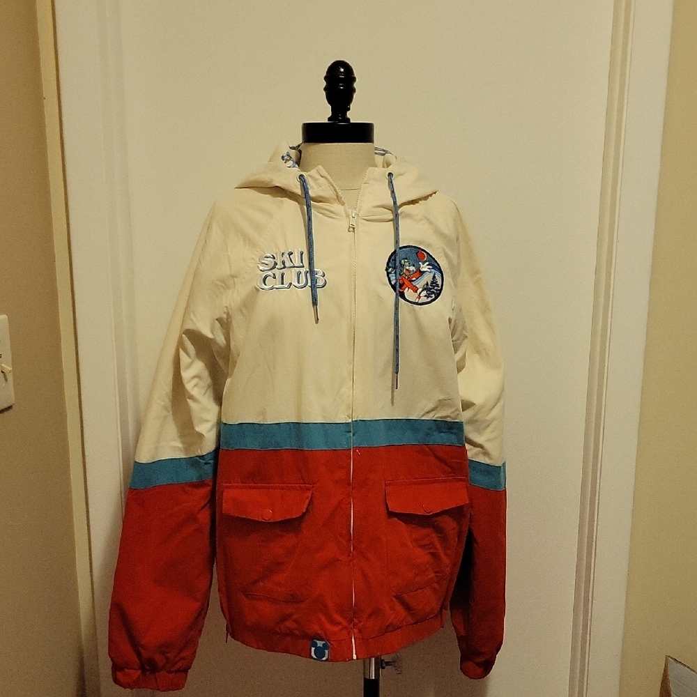 NWT: Our Universe Disney Mickey & Friends Goofy Ski Club Color Block Jacket